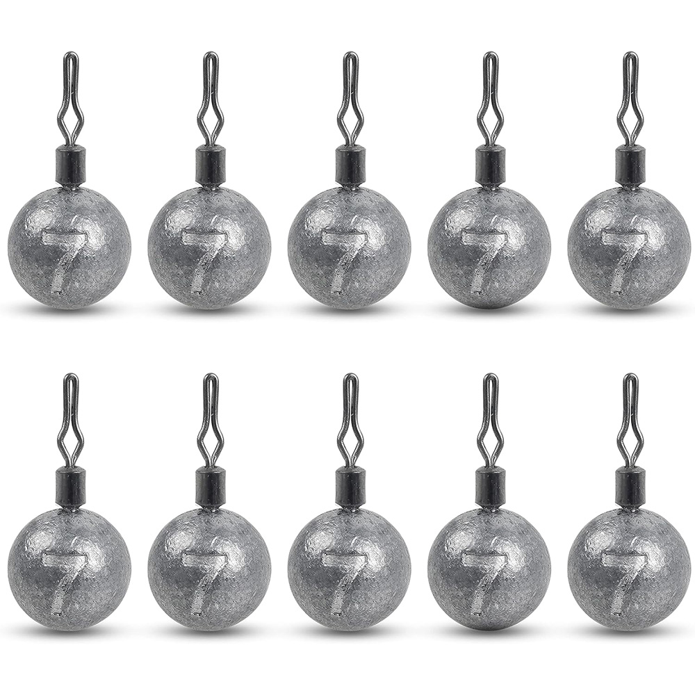 Fishing Lure Popper - 10Pcs Fishing Weight Lead 2.5G-20G 360