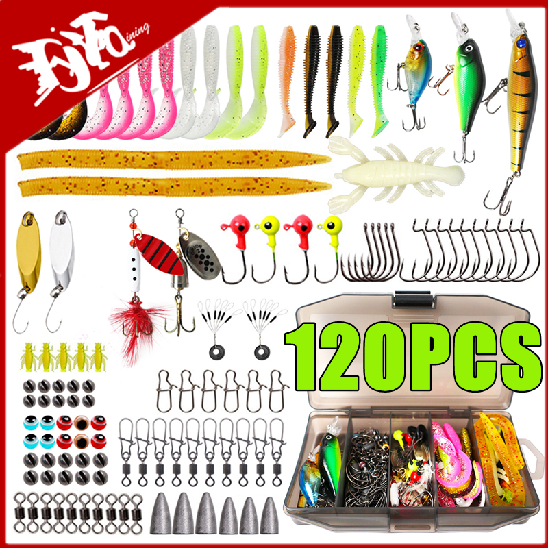 Fishing Lure Jig - New 120PCS Fishing Lure Set Soft
