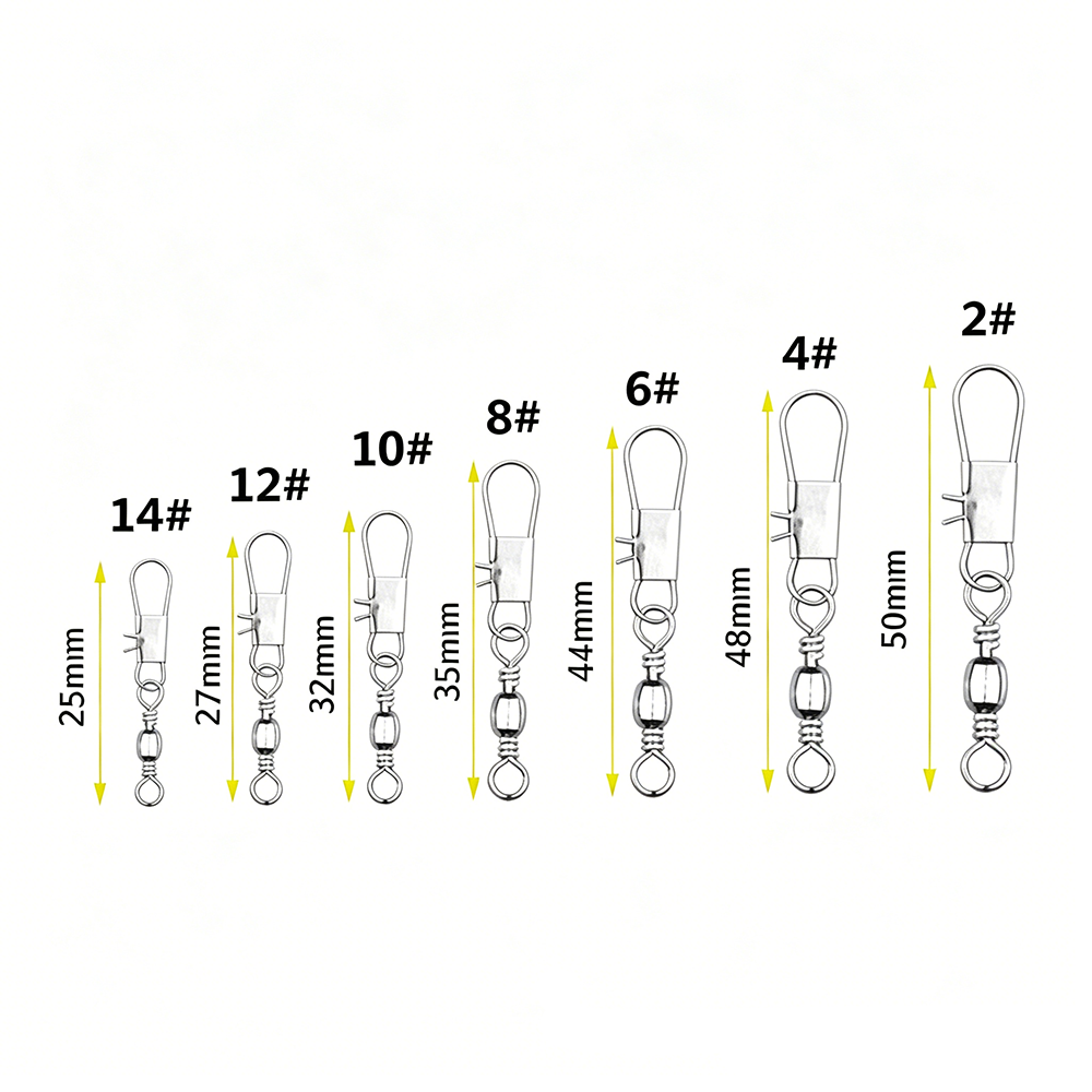 50Pc/box Stainless Steel Swive - Fishing Lure Box review and price