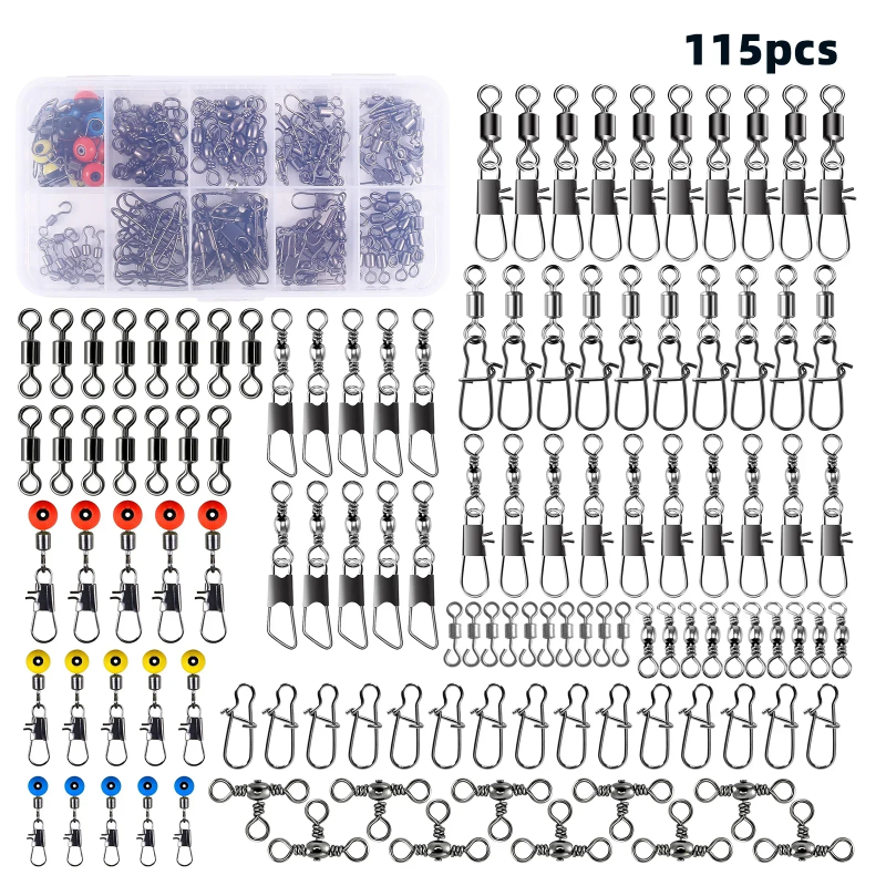 115pcs Fishing Swivel Connecto - Fishing Lure Making Kit review and price
