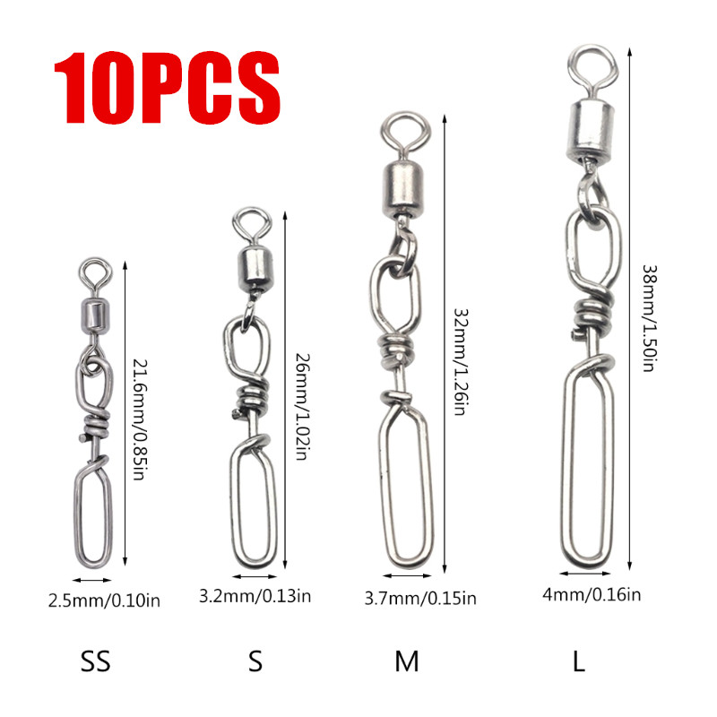 10Pcs Stainless Steel Quick Sn - Fishing Lure Making Kit review and price