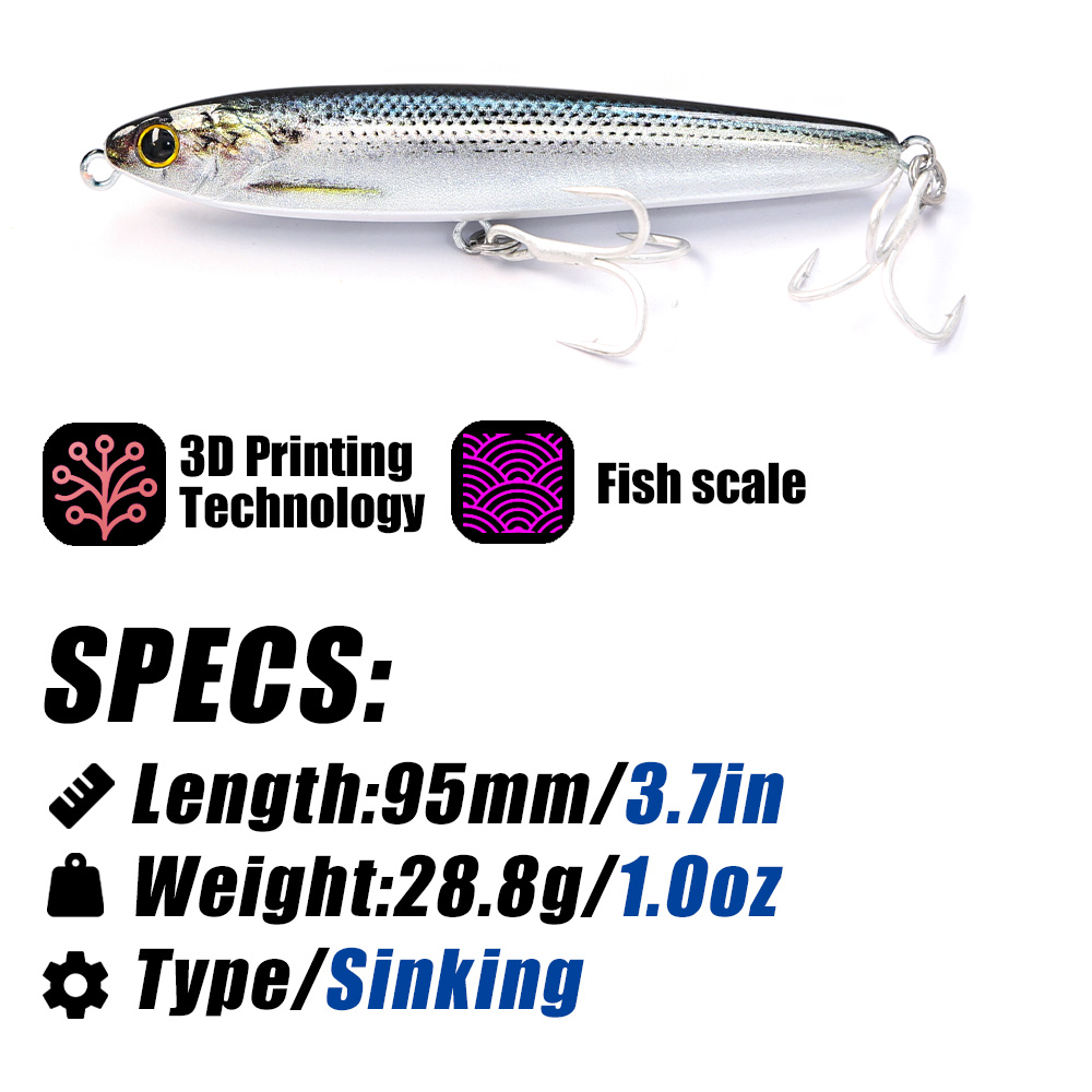 B&U Sinking Pencil Fishing Lur - Fishing Lure Jerkbait review and price