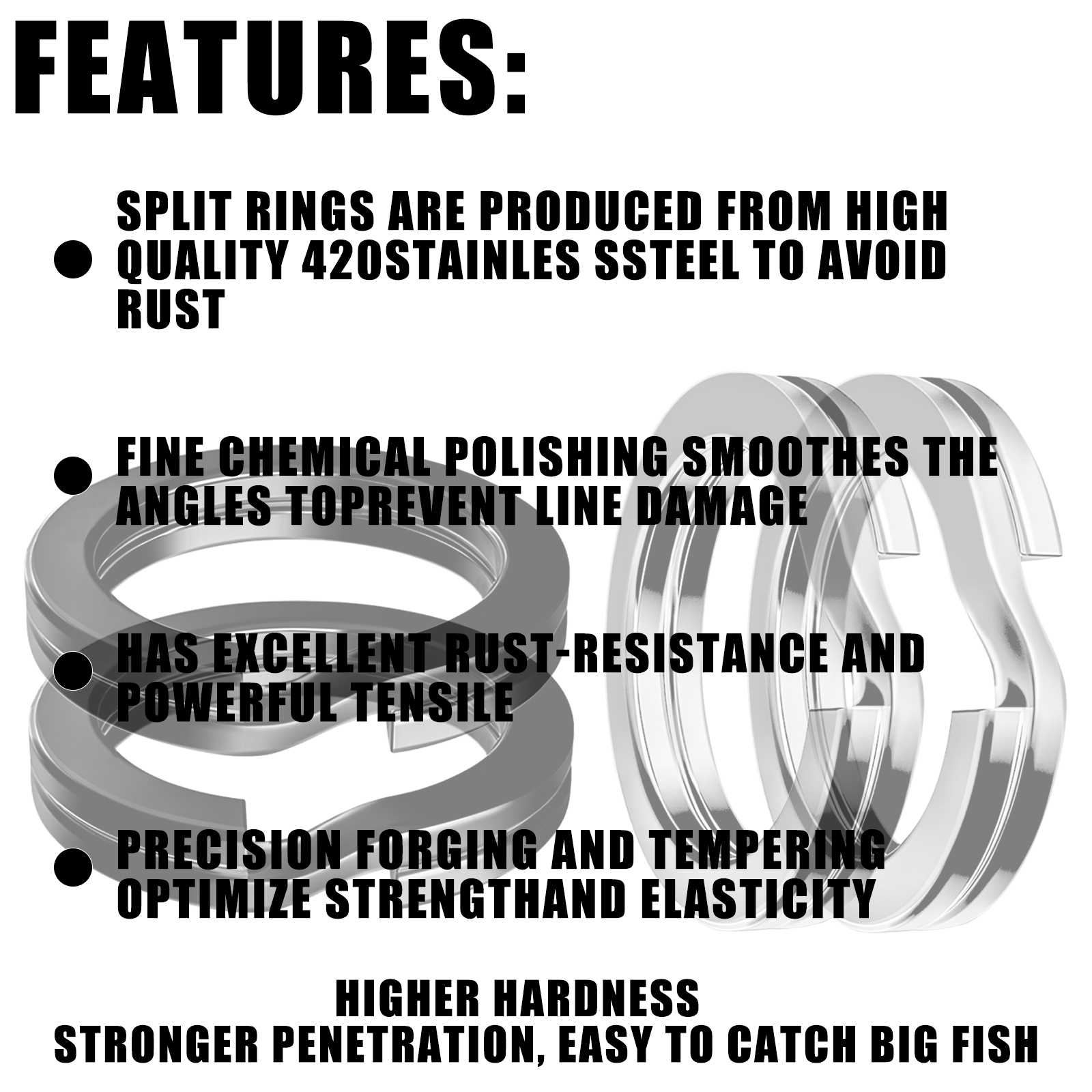 100pcs Fishing Split Rings Sta - Fishing Lure Making Kit review and price