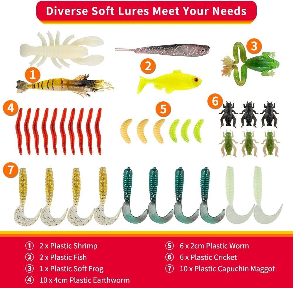 78Pcs Fishing Lures Kit for Ba - Fishing Lure Spoon review and price